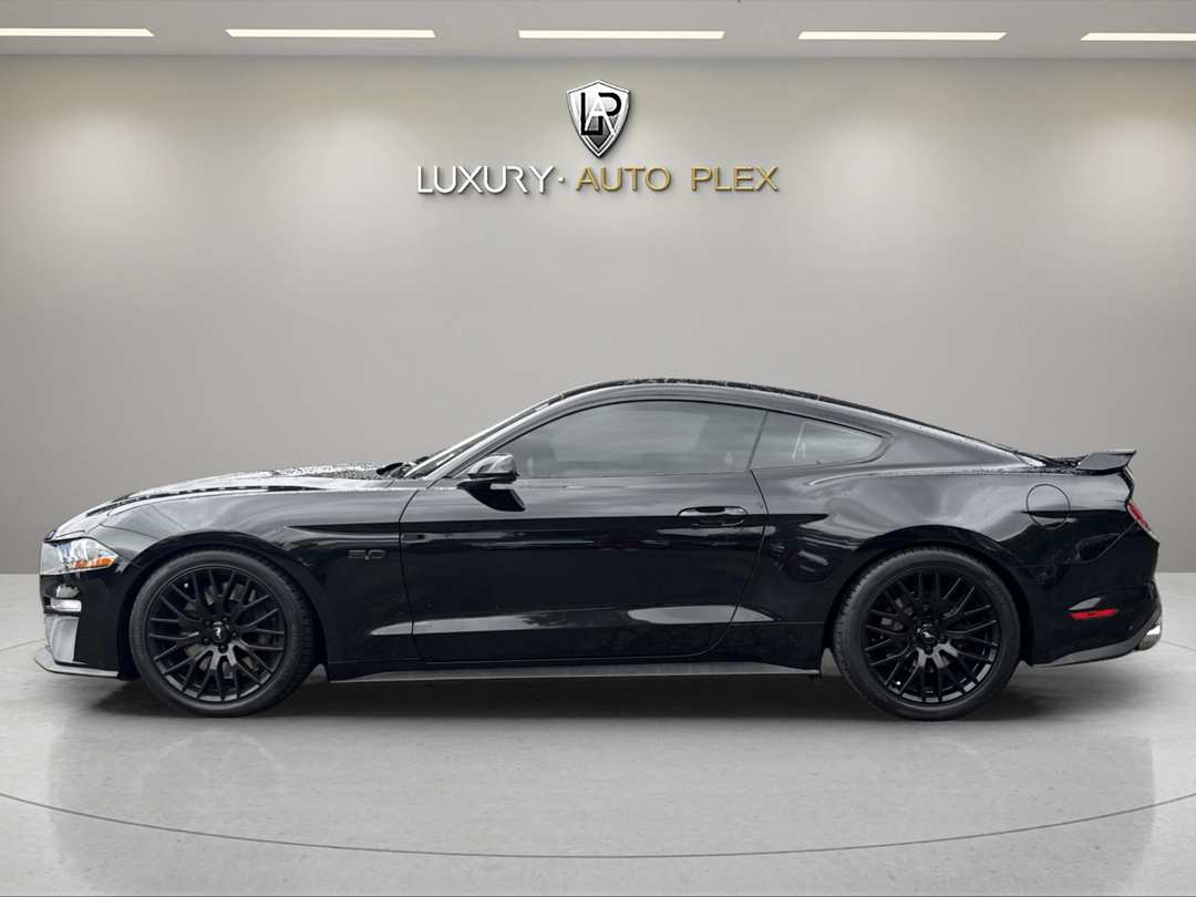 2019 Ford Mustang GT 2D BLACK ON RED LEATHER SEATS NAVIGATION HETED SEATS ONLY 46,000 MILES - Image 2